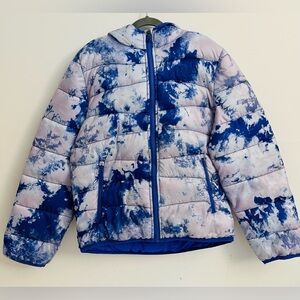 Under Armour Youth XL Puffer Jacket – Blue & Lavender Tie-Dye